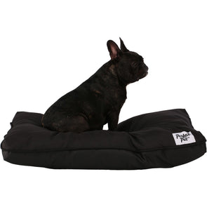 Perfect Pet Large Pillow Bed - Black/Removable Filling/Ideal Bed for Dog or Cat