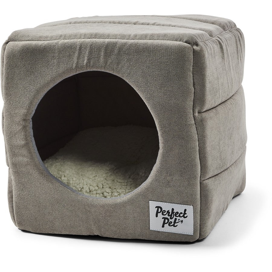 Pet Cube Cat House Grey/Opened Styled Pet Bed TheITmart