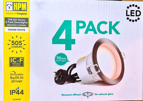 HPM 5W 70mm DLI Series LED Downlight - 4 pack/Warm White-Multi - DLI70034P