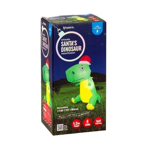 Lytworx Inflatable Santa's Dinosaur