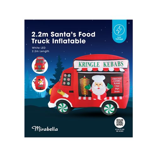 Mirabella 2.2m Santa's Food Truck LED Inflatable