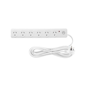 Click White 6 Outlet Powerboard Surge Protect