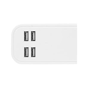 Arlec 4 Outlet Slim Powerboard With 4 USB Charger