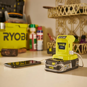 Ryobi One+ 18V USB Power Adapter Charger-Skin Only/Suitable with all RYOBI ONE+ Batteries