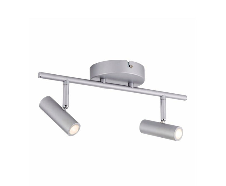 Verve Design 2 x 5W 450 Lumens LED Spotlight Matte Silver Finish Finn LED