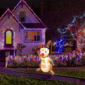 Click 180cm Low Voltage Christmas Light Up Inflatable Kangaroo