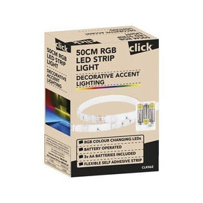 Click 50cm RGB Battery LED Strip Light/Decorative Accent Lighting