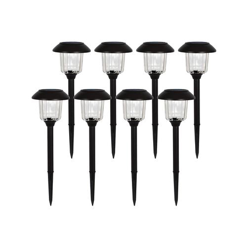 Luxzone 39cm 50lm Solar Warm White LED Pathway Light - 8 Pack / Eco-Friendly