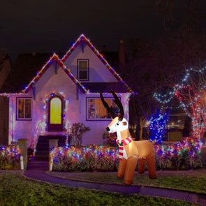 Click 180cm Low Voltage Light Up Festive Inflatable Reindeer