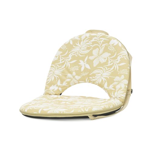 Marquee Yellow Botanical Straw Print Disc Chair - STST0016/Ideal for Outdoor Activities