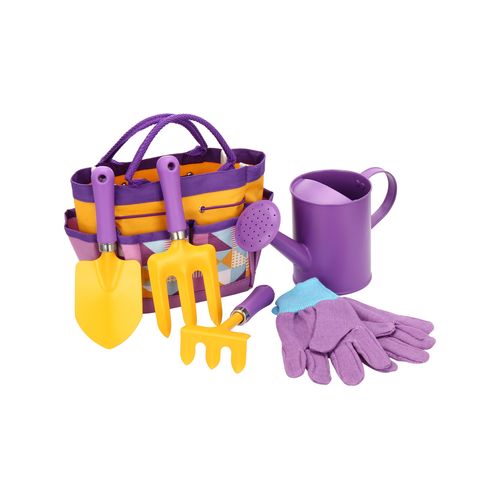 6 Piece Gardening Tools Play Set/ Purple