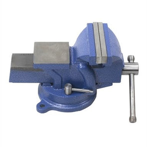 Craftright 100mm Bench Vice With Swivel / Blue