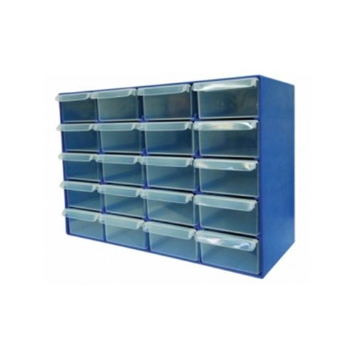 20 Drawers Handy Storage Stakable Compartment Organiser - Blue