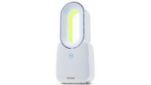 Goldair Bladeless Colour Changing Personal Desk Fan - White / 3 Speed Settings
