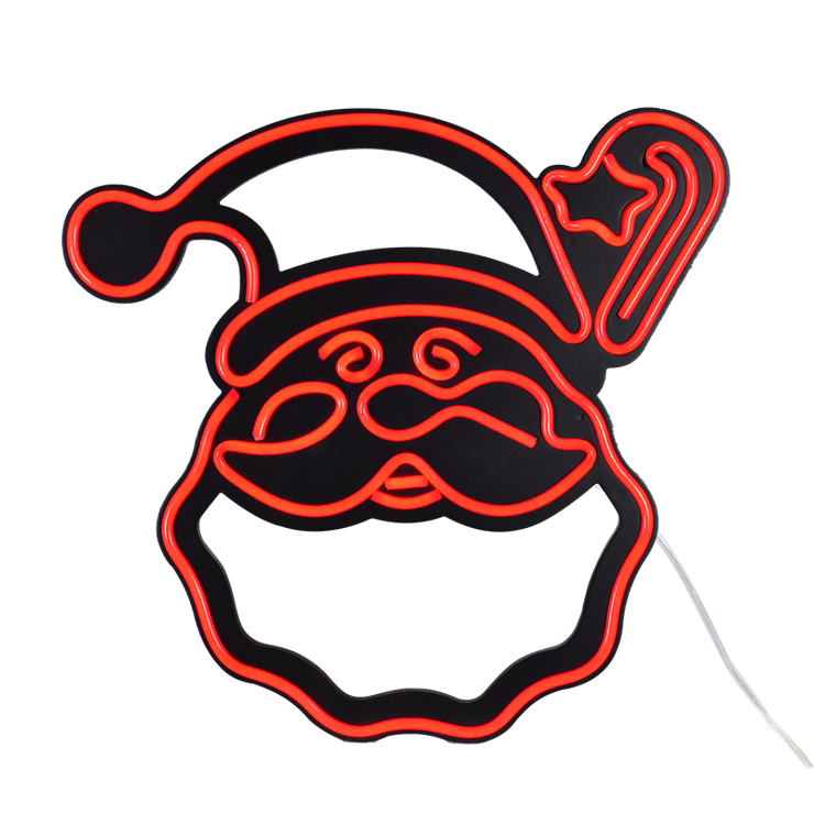 Festive Hanging Santa LED Neon Sign Décor