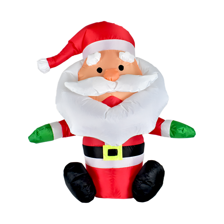 Click 80cm Festive Light Up Multi-Coloured Inflatable Santa