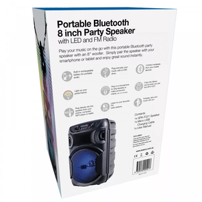 LASER PORTABLE 8inch PARTY SPEAKER WITH LED