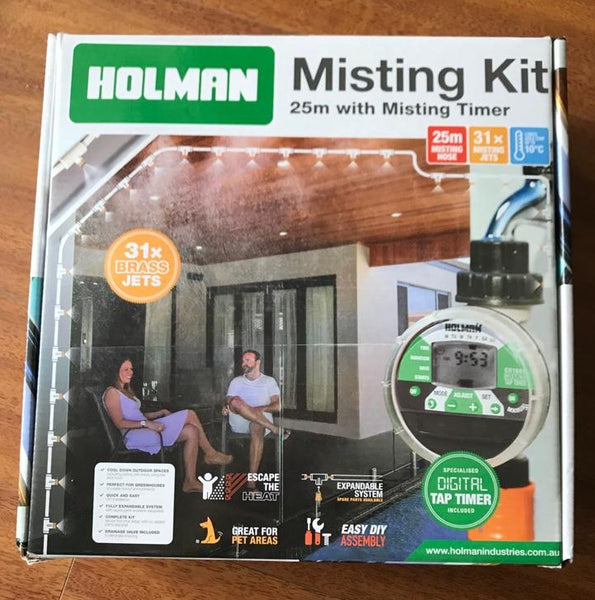 Holman Misting Kit 25m With Misting Timer/Fully Expandable System/ Ideal for Pet Areas