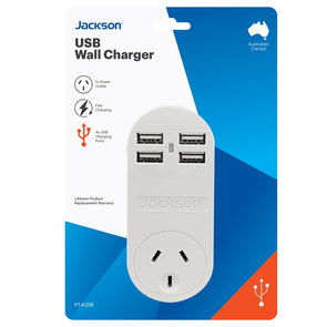 Jackson 4 Outlet USB Charger Power Outlet