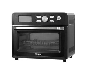 Devanti 20L Black Air Fryer Convection Oven / Oil Free Fryers Kitchen Cooker Accessories