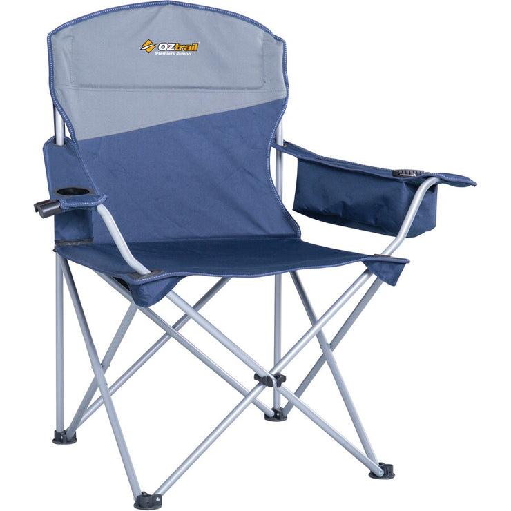 OZtrail Premiers Oversized Camping Chair/Tensile Steel Frame/ Cup Holder/Carry Bag