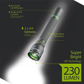 IronHorse 300 Lumen LED Large Pocket Torch/Anodised Aluminium Construction