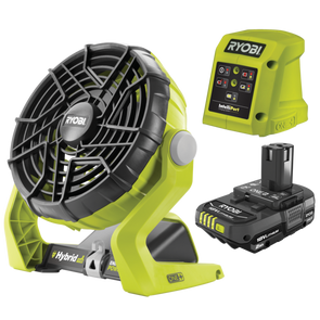 Ryobi One 18V Hybrid Fan Kit - RHFAN12/ Compact Design/With Battery & Charger