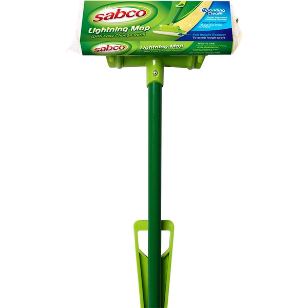 Sabco Xtra Wide Lightning Sponge Mop / 30cm Wide Head/ Refills Available