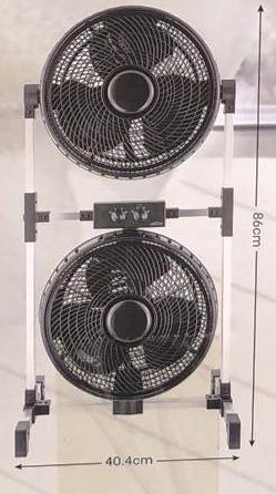 Mistral 30cm Double Head Floor Fan/ 3 Speed Settings