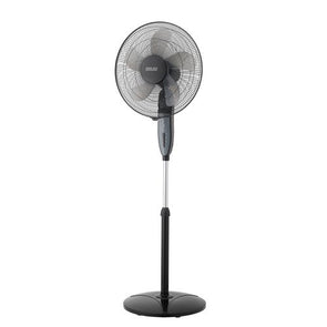 Arlec 40cm Black Pedestal Fan With Remote Control / Oscillating Head