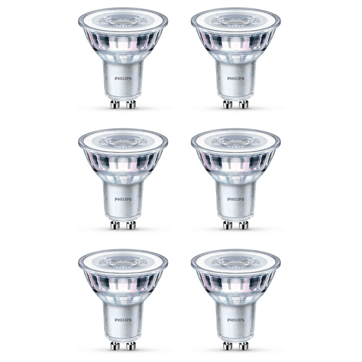 Philips 4.5w LED GU10 410lm Warm White Globes - 6 Pack