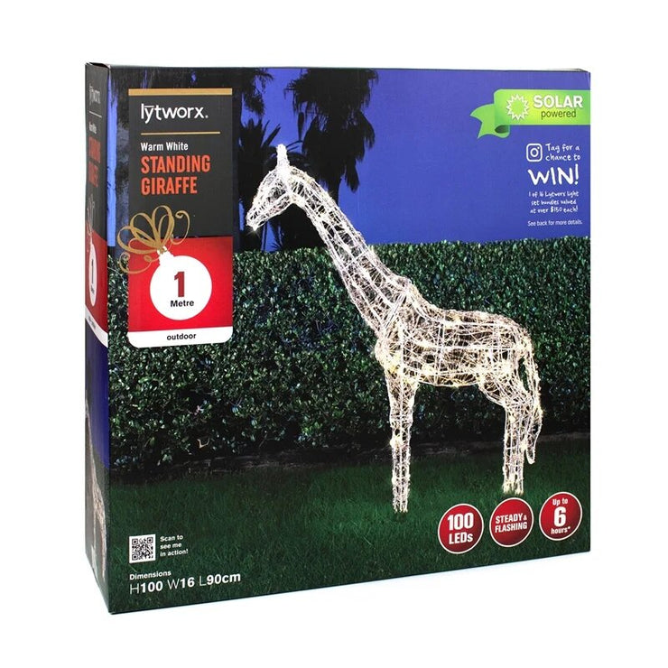 Lytworx 1m 100 LED Solar Standing Giraffe