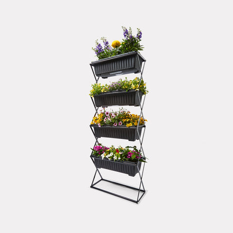4 Tier Garden Stand - Black