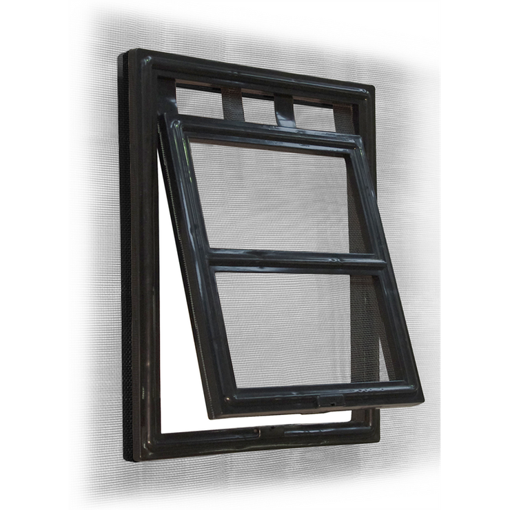 Pillar Products 300 x 400mm Extra Large Flyscreen Pet Door Black/ Magnetic Closure