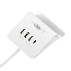 Arlec 4 Port Compact USB Charger With Holder / White