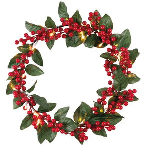 Arlec 40cm Warm White LED Christmas Wreath