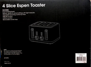 Bellini 4 Slice Espen Toaster Maroon - BET20PM