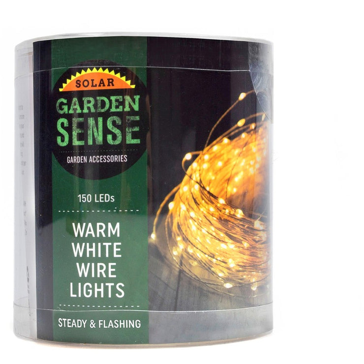 Garden Sense Solar Pin Wire Lights 150 Pack - Warm White