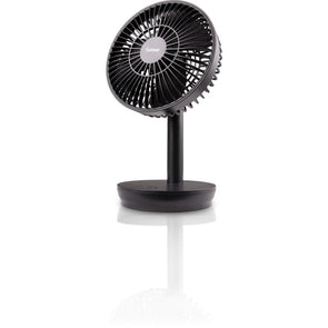 Goldair 15cm Rechargeable Desk Fan / 4 Speed Settings - Black
