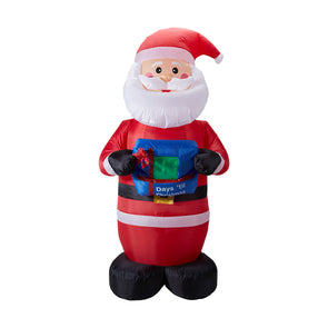 1.8M Festive Decorative Lights Inflatable Santa with Countdown