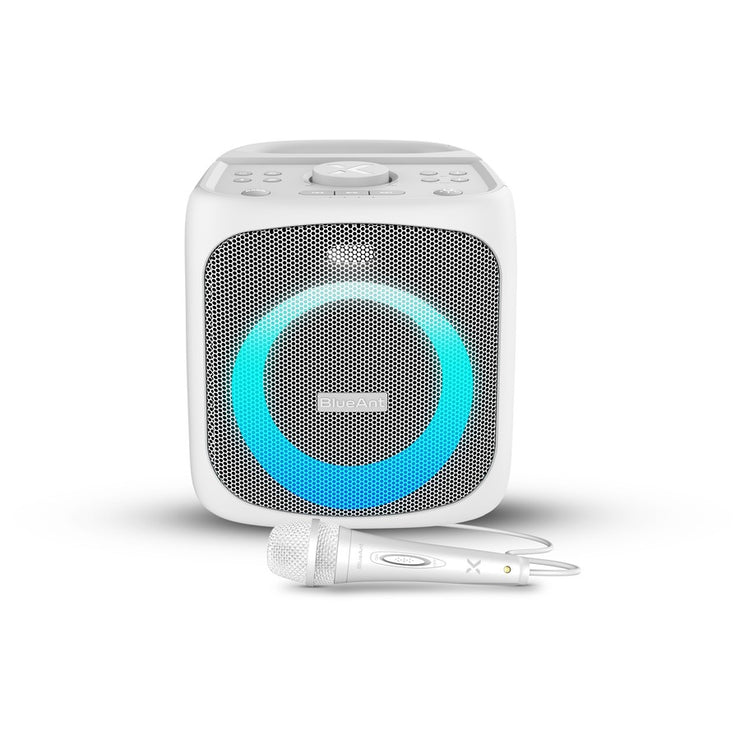 BlueAnt X4 Powerful 50 Watt Bluetooth Party Speaker - White / 5 LED Light Modes