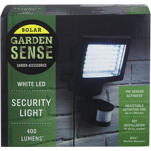 Garden Sense Solar White LED 400 Lumens Security Light PIR Sensor