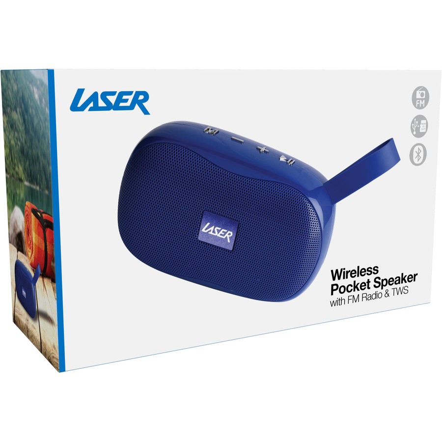 Laser TWS Bluetooth Pocket Speaker - Red & Blue – TheITmart