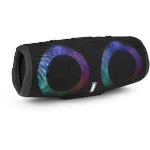 JVC Black Rechargeable Portable Bluetooth Speaker with Colourful LED Lights