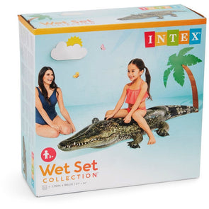 Intex Realistic Gator Ride On Inflatable Multiple Little Riders/Vinyl Pool Ride - TheITmart