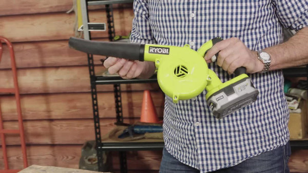 Ryobi Black/Hyper Green One+ 18V Workshop Blower - Tool Only