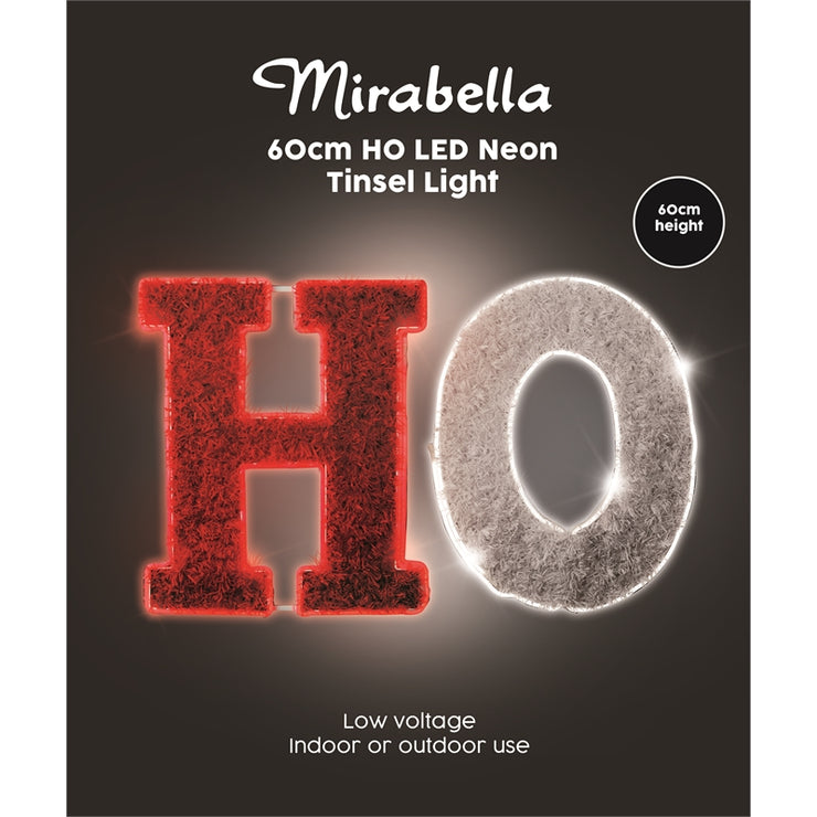 Mirabella 60cm Festive Neon Tinsel Festive Silhouette Light