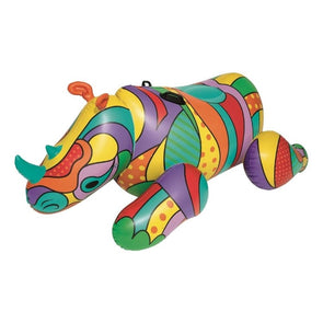 Bestway Pop Rhino Rider Multicoloured/ 6 Air Chambers Ideal for Pool Parties