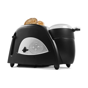 Toaster and Egg Cooker / Black / Wide Slot / Variable Browning Control
