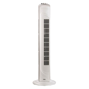 Click 81cm White Tower Fan With Timer/Oscillating Function/3 Speed Settings